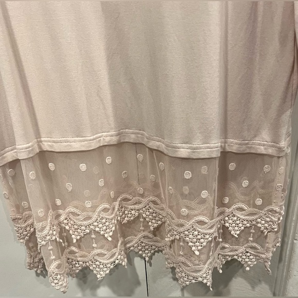 NWT Kaktus Cream Lace Loose Knit blouse tunic - Picture 7 of 8